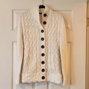 Cable knit, ivory sweater